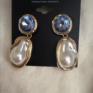 INC International Concepts Gold and Silver Drop Earrings
